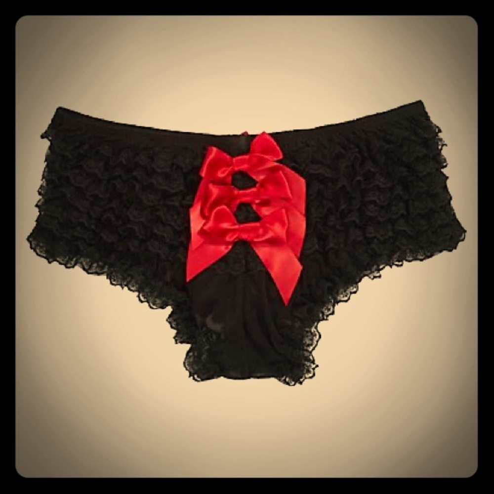 ❤️🖤HOT TOPIC RUFFLE BOTTOM WITH BOWS🖤❤️